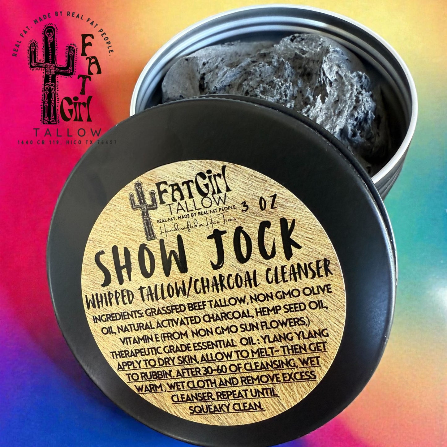 Show Jock- Whipped Tallow Charcoal Cleanser