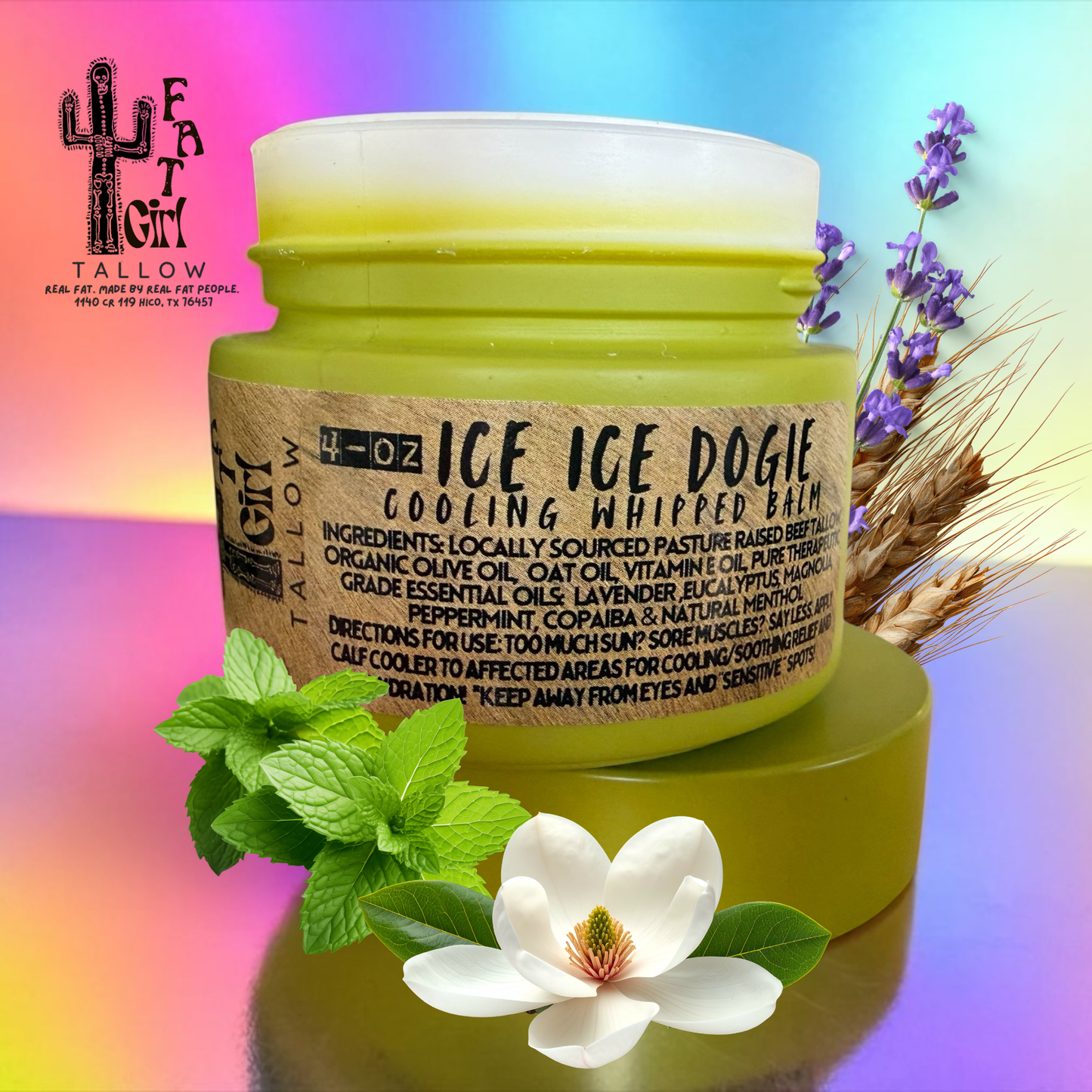 Ice Ice Dogie- COOLING Whipped Balm (with menthol)