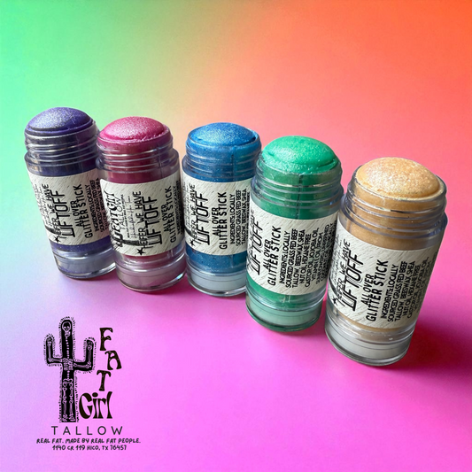 Heifer, We Have Liftoff- all over glitter stick